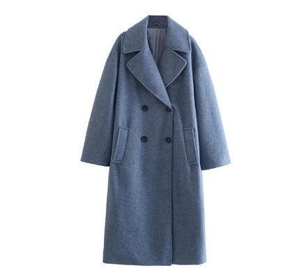 Women's Woolen Soft Loose Overcoat Coat