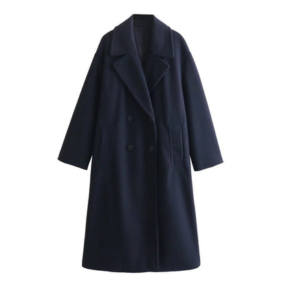 Women's Woolen Soft Loose Overcoat Coat