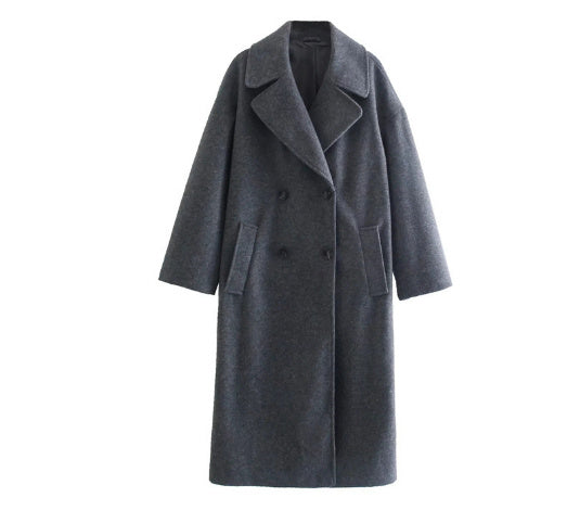 Women's Woolen Soft Loose Overcoat Coat