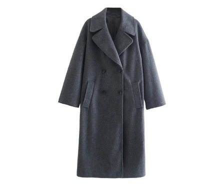 Women's Woolen Soft Loose Overcoat Coat
