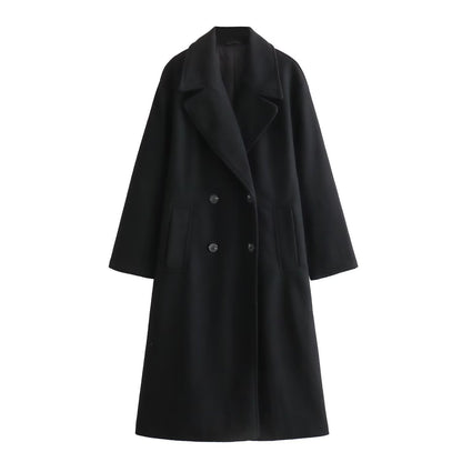 Women's Woolen Soft Loose Overcoat Coat